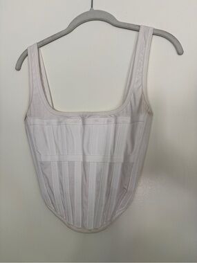 Dion Lee white structured corset top